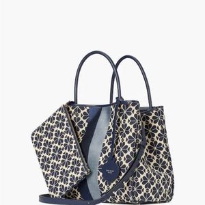 Kate Spade Flower Jacquard Stripe Everything Medium Tote